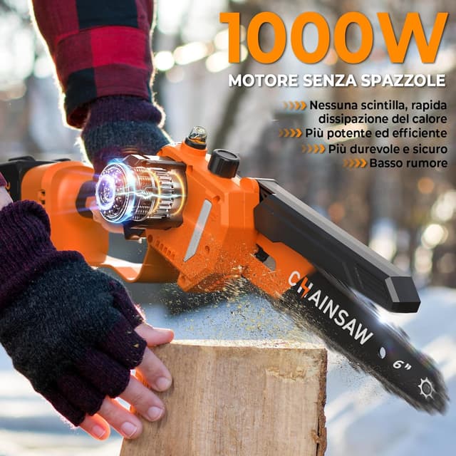 Detalle 2 de VIWKO Mini Motosega 6 Pollici 4000mAh