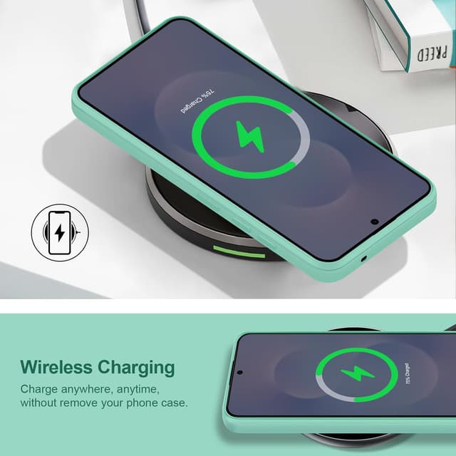 Thumbnail 6 de Btstring Soft Silicone Case for Samsung Galaxy S25 Edge (Mint Green) with camera protection