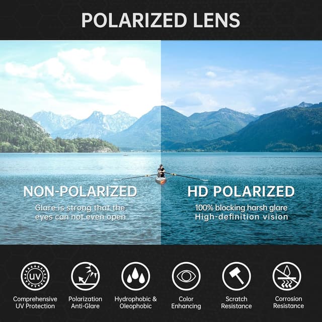 Detalle de STGATN Big Heads XL Polarised Sunglasses (Category 3) – TR90 oversized UV protection for large faces