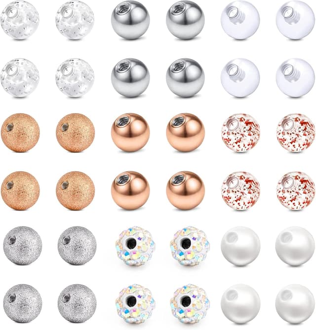 Thumbnail 4 de incaton 14G 16G Navel Ball Replacement 3mm 5mm 💍