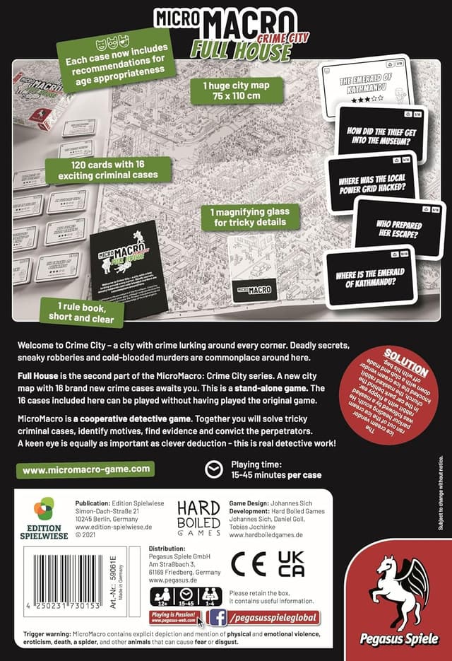Thumbnail 3 de MicroMacro Crime City Full House Brettspiel 15–45 Min
