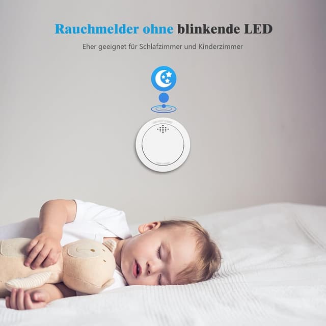 Detalle 2 de XINDUM Rauchmelder 3er-Set mit Basisstation