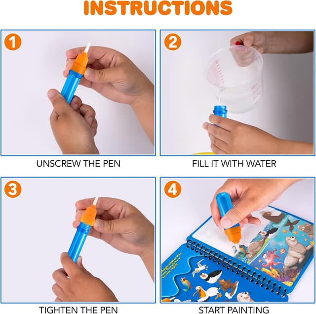 Thumbnail 6 de ArtCreativity Magic Water Coloring Books 6x7.5