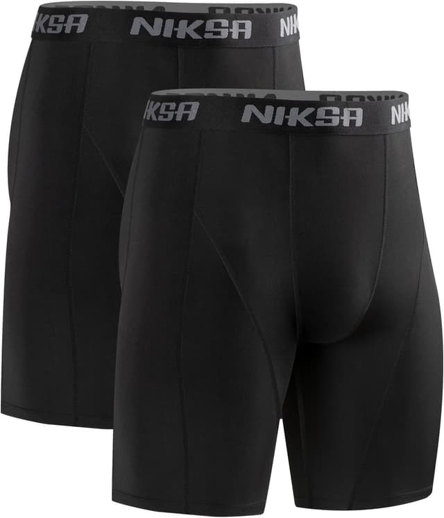 Imagen de Niksa Herren Kompressionsshorts (1er oder 2er Pack) – atmungsaktiv & schnelltrocknend für Sport, Lauf und Training en OfertitasTOP