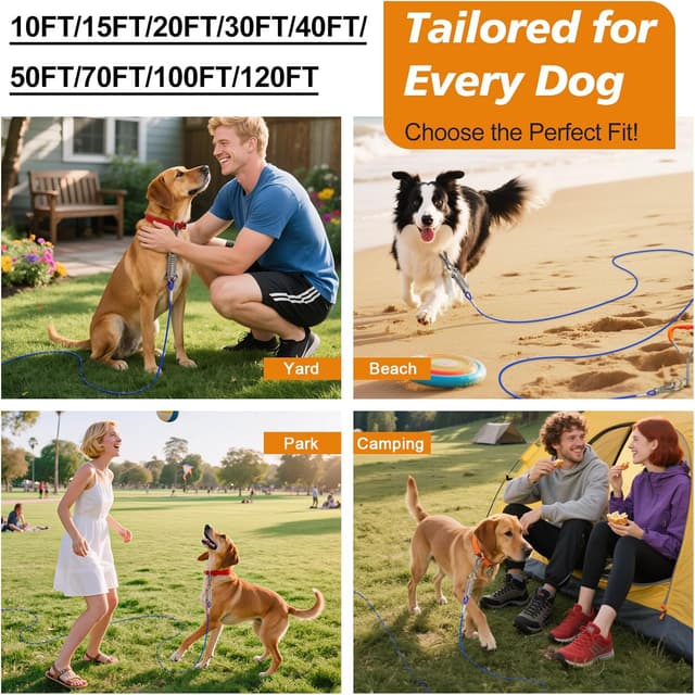 Thumbnail 5 de Tresbro 120FT Dog Tie Out Cable with Spring