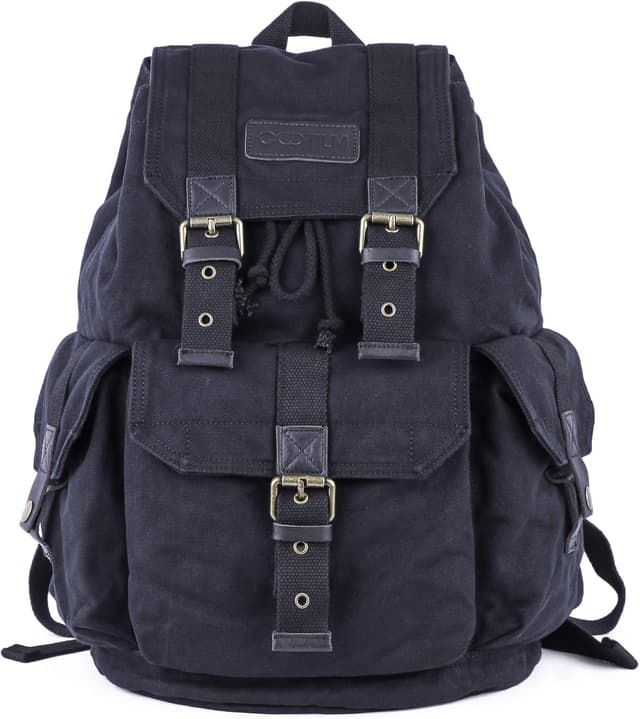Detalle de Gootium Canvas Backpack – Vintage Outdoor Rucksack Travel Day Pack (30L)