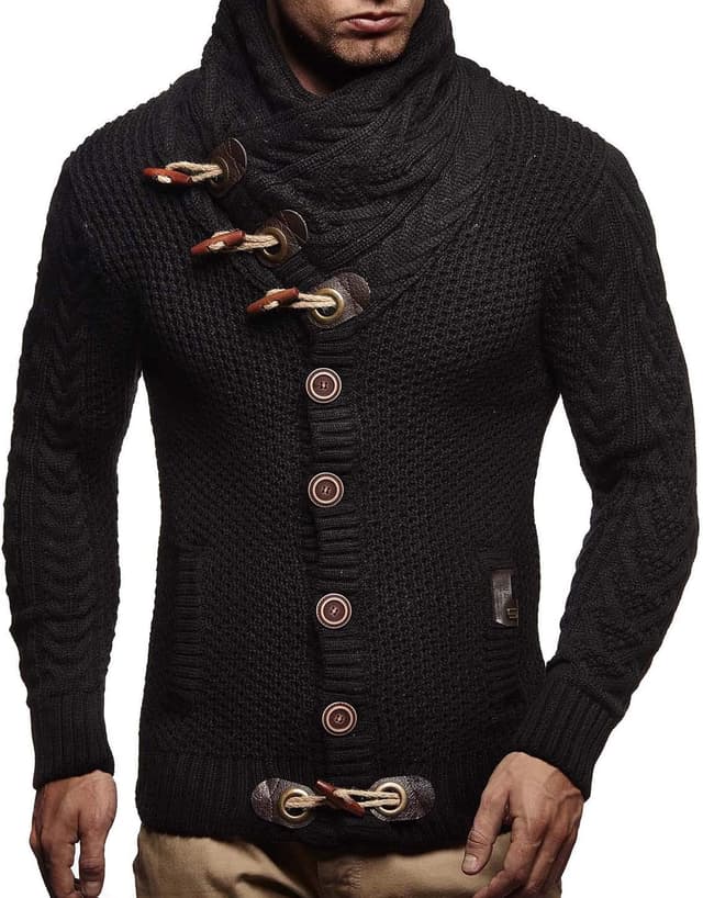 Detalle de Cardigan Leif Nelson LN4195 pour homme ⚖