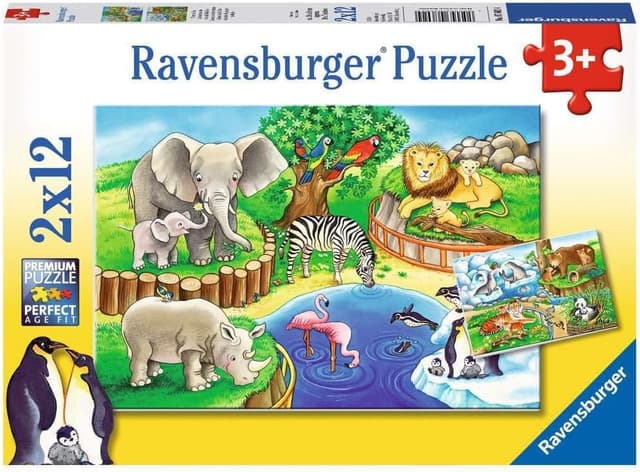 Imagen de Ravensburger Puzzle Animali dello Zoo 2x12 pezzi 🧩 en OfertitasTOP