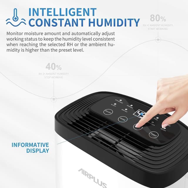 Thumbnail 4 de ELECCI 10L/Day Dehumidifier with 1.4L Tank 🏠