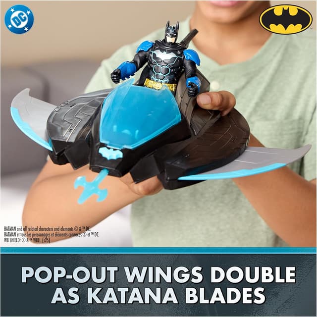 Detalle de DC Comics Batman Ninja Strike Katana Blade Batwing with 6-inch Action Figure (Ages 3+)