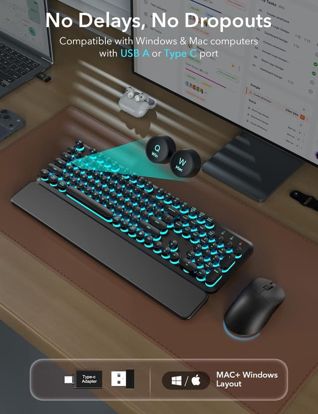 Thumbnail 5 de Trueque Wireless Backlit Keyboard 33ft