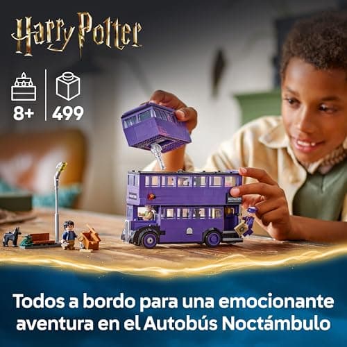 Detalle 2 de LEGO Harry Potter 76446 Aventura en el Autobús Noctámbulo con 5 minifiguras y accesorios