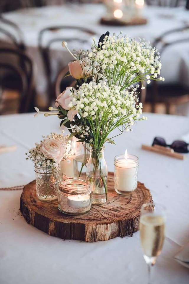 Detalle de Briful 10er Set Schleierkraut (Gypsophila) als künstliche Blumen, 10 flexible Kunstzweige für Deko & Sträuße