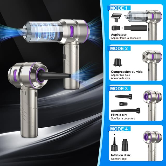 Detalle 2 de Aspirapolvere auto Fwiull 18000 PA portatile