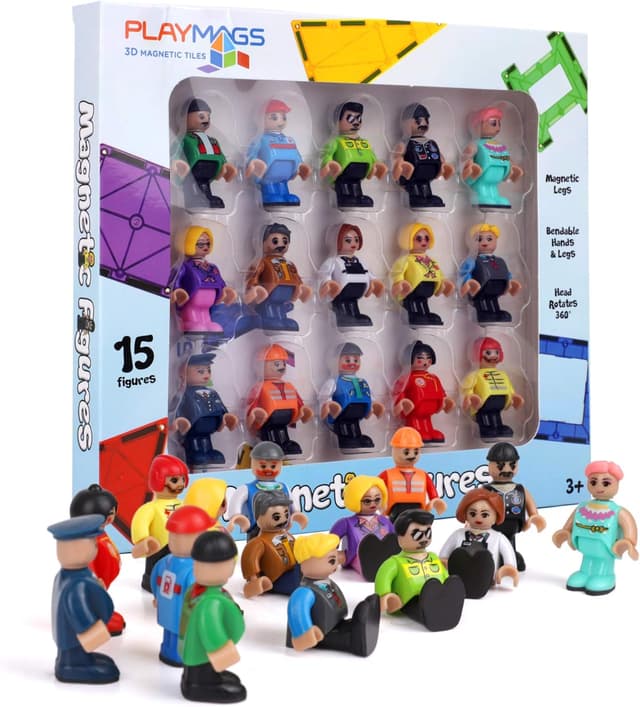 Imagen de Playmags Magnetic Figures 15-Piece 1.5in Set en OfertitasTOP