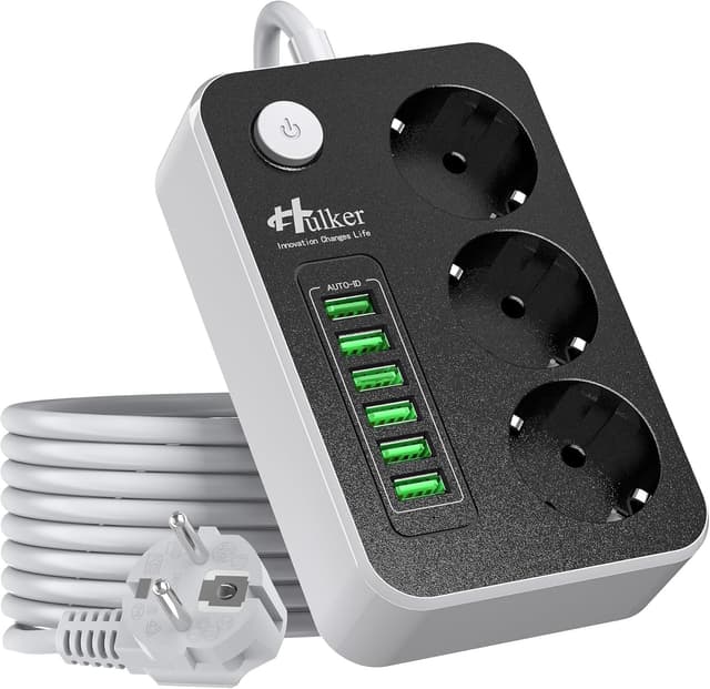 Detalle 2 de Hulker Steckdosenleiste mit 6 USB Ports