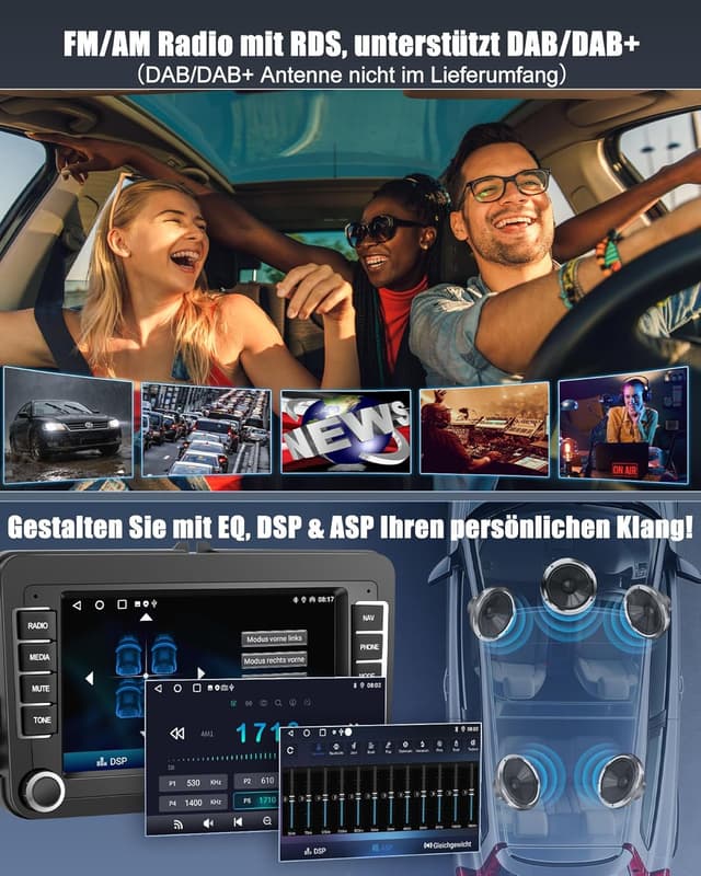 Thumbnail 4 de Lehwey 2Din Android 14 Autoradio 7 Zoll