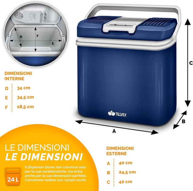 Thumbnail 4 de tillvex Frigorifero elettrico Portatile 24L