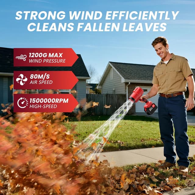 Thumbnail 3 de Leaf Blower Cordless 21V 685CFM 200MPH 🍃