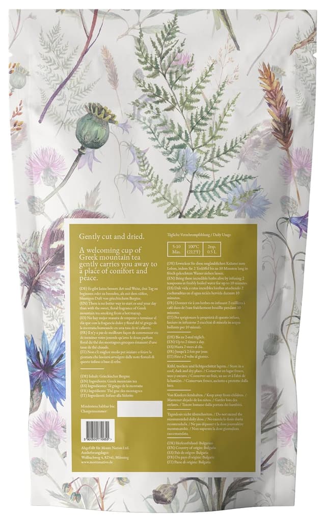 Detalle 2 de Monte Nativo Griechischer Bergtee Sideritis Scardica „Monte Nativo“ (200 g) – lose, mit wiederverschließbarer Tüte