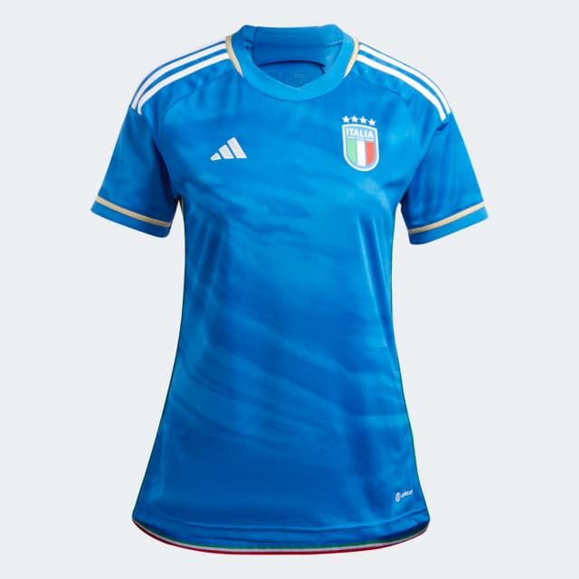 Detalle de Camiseta primera equipación Italia 23 Adidas en azul