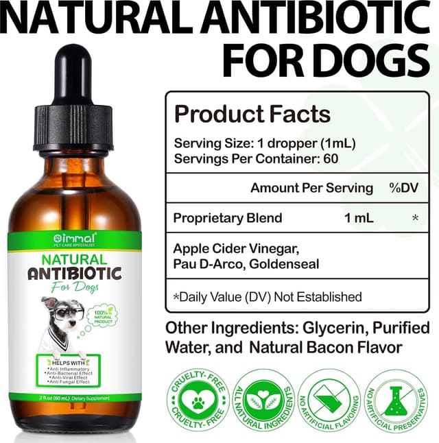 Detalle 2 de Antibiotici naturali per cani 60ml