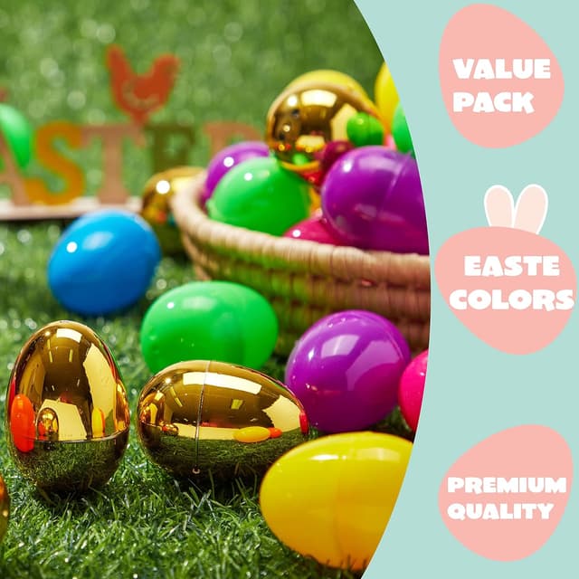 Thumbnail 1 de JOYIN 50PCS Plastic Easter Eggs