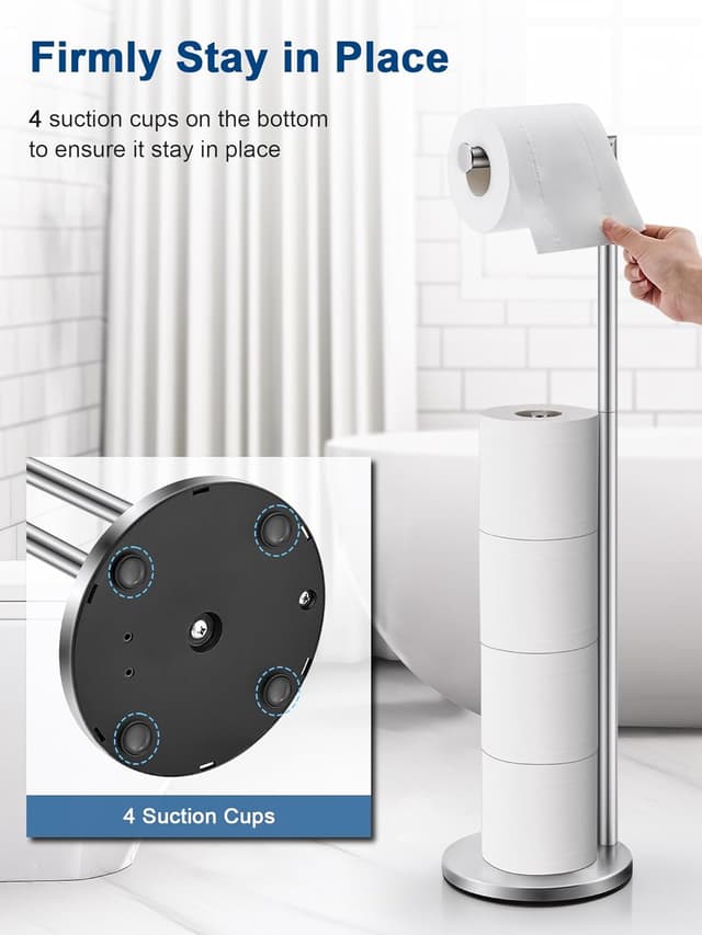 Detalle 2 de HEETA free-standing toilet roll holder 68 x 20 x 15 cm