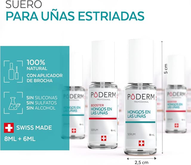 Thumbnail 4 de PODERM 🦶 Tratamiento Hongo Uñas, 2 Piezas, Swiss Made