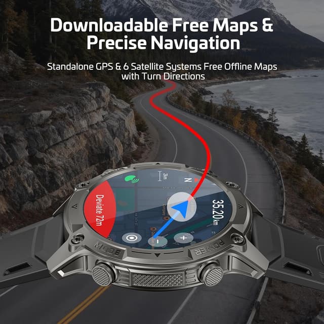 Detalle 2 de GPS Smart Watch 1.43" AMOLED, 21‑Day Battery