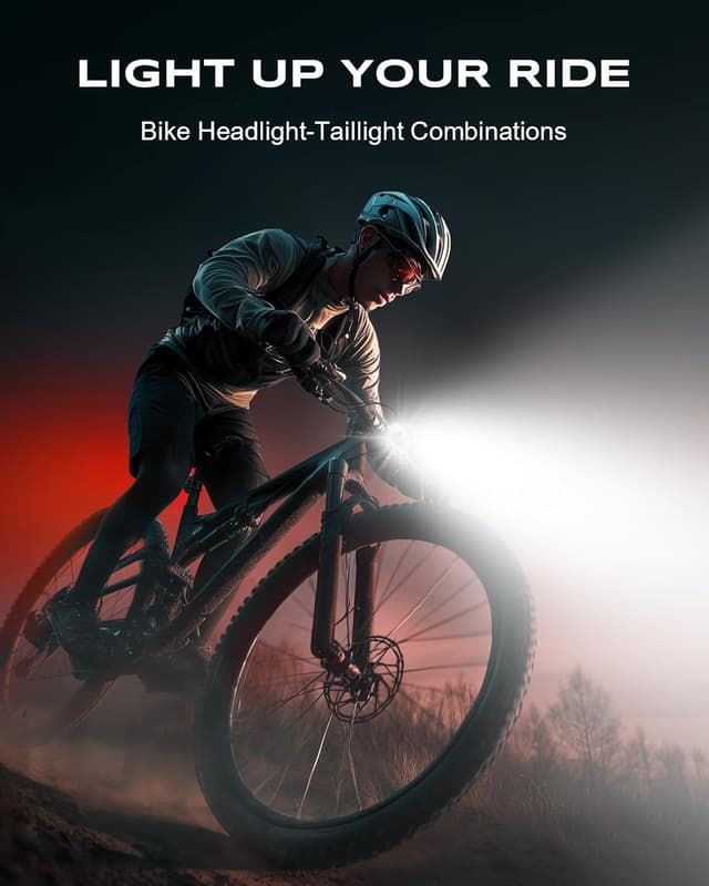 Detalle 2 de Rolgno Super Bright Bike Lights 5+6 modes