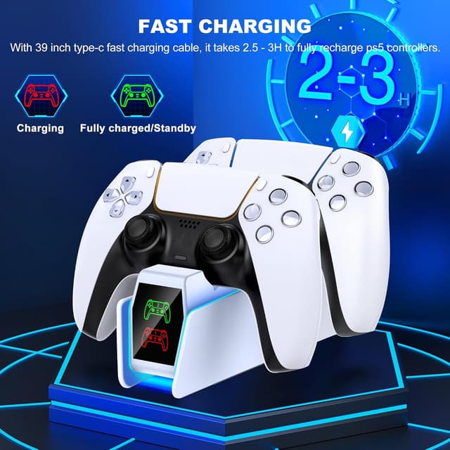 Detalle 2 de HASACOOL PS5 Charging Station 2H