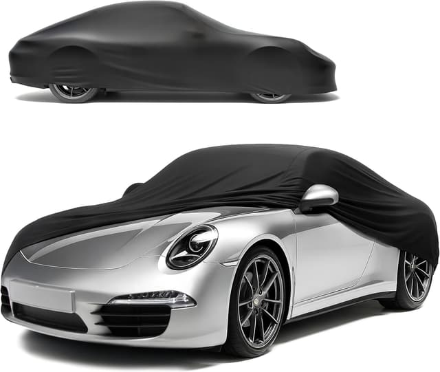 Detalle de WALSER Premium Telo Copriauto da Interno Stretch Plus Elasticizzato e Antipolvere (Misura 2) Nero