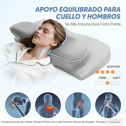 Detalle de CloudNook Almohada cervicales y cuello viscoelástica ortopédica con espuma con memoria