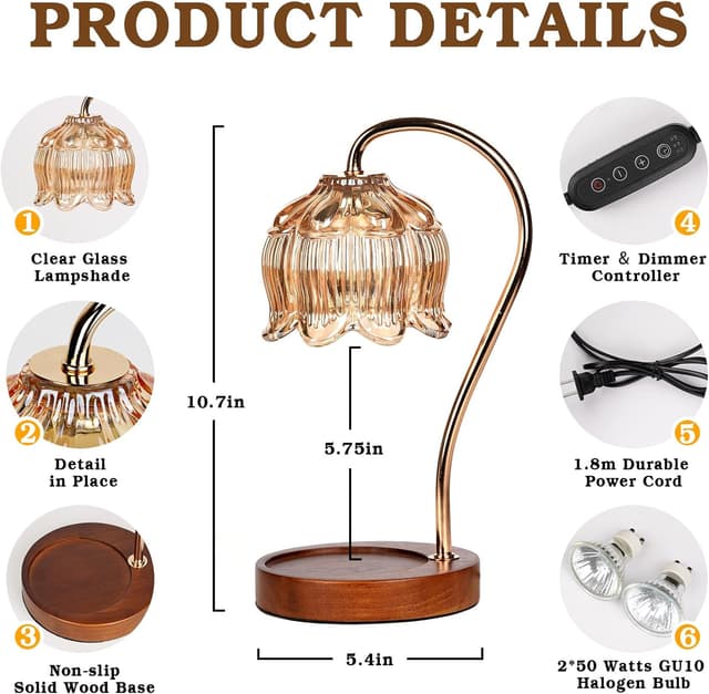 Thumbnail 6 de Funistree Flower Candle Warmer 8-hour 🕯