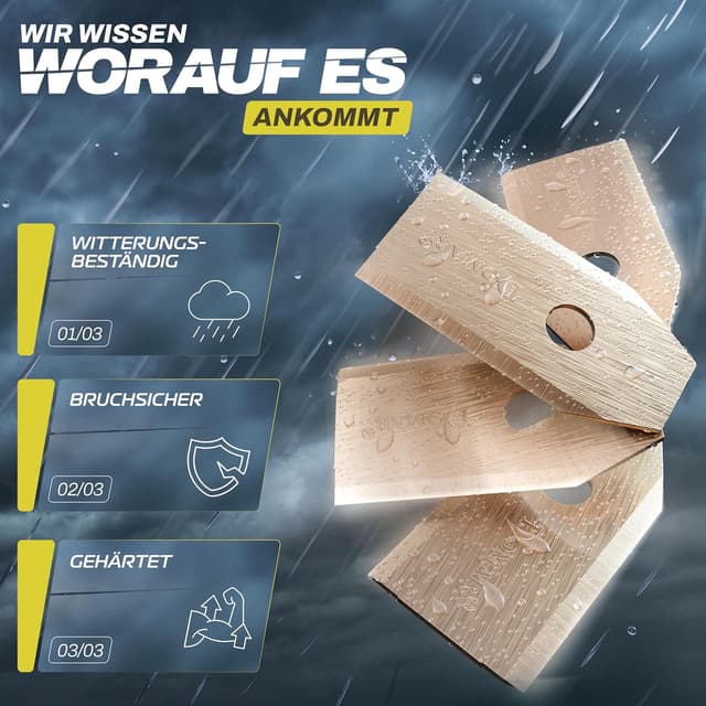 Detalle 2 de Langlebige Mähroboter Messer (Ersatzklingen) inkl. Schrauben – kompatibel mit Husqvarna Automower, Gardena, Yard Force