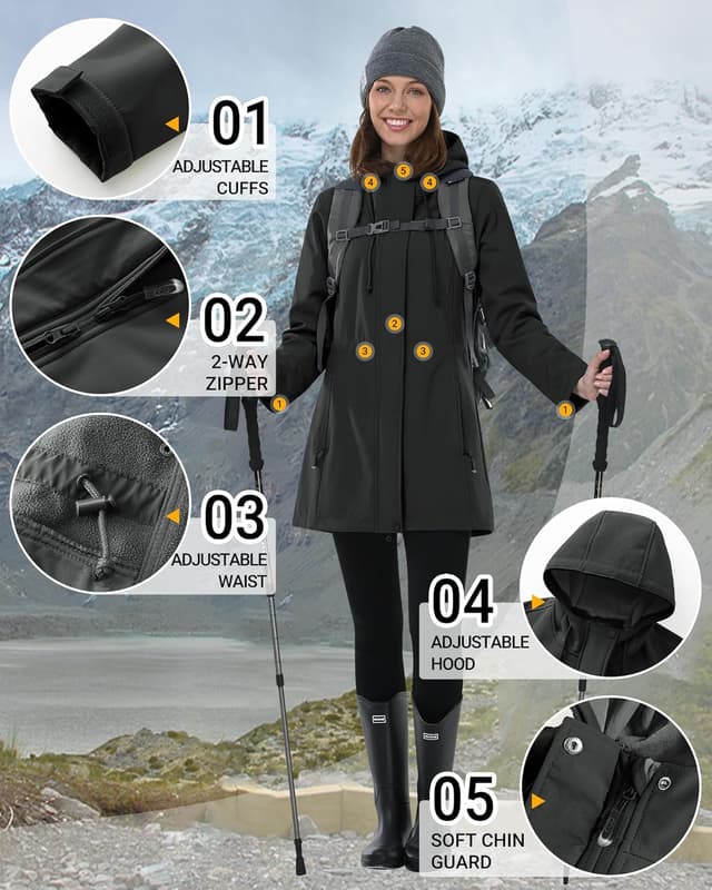 Detalle 2 de Outdoor Ventures Softshell Regenjacke 8000 mm