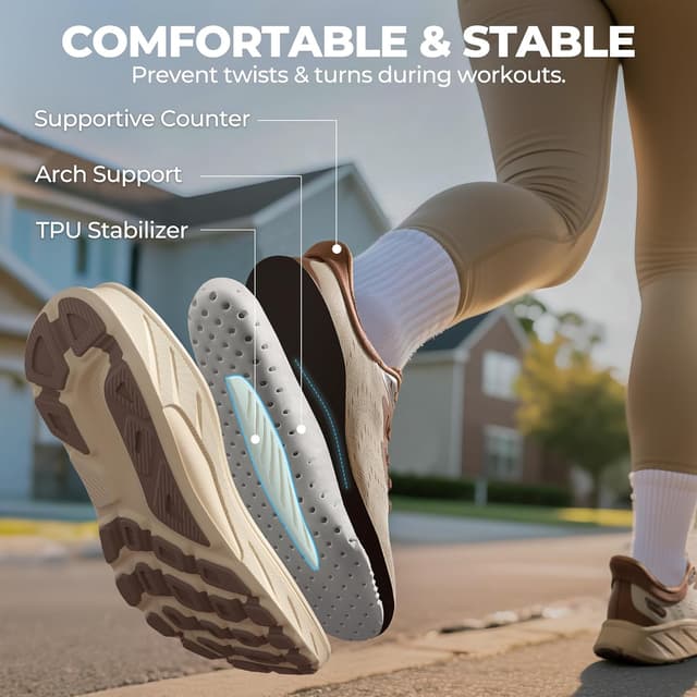 Thumbnail 5 de ALLSWIFIT Slip On Stability Walking Shoes 56% EVA Rebound 🏃♀