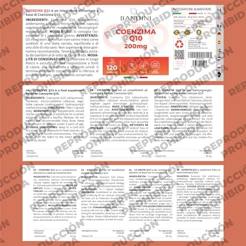 Thumbnail 4 de Bandini® Coenzima Q10 200mg 🍃 Antioxidante Natural, 120 Cápsulas