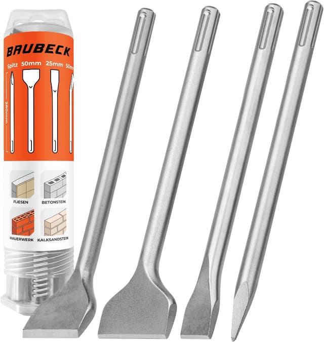 Imagen de BAUBECK Coffret burins SDS Max 4 pcs 280 mm en OfertitasTOP