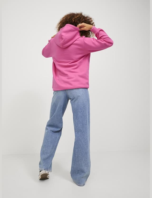 Detalle de Felpa con cappuccio da donna JJXX Jxabbie LS Rel Every Brush Hood NOOS in tessuto spazzolato