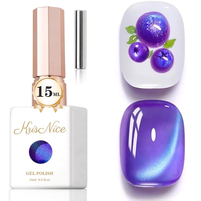 Detalle de KRISNICE Cat Eye UV Gel Nagellack Lila