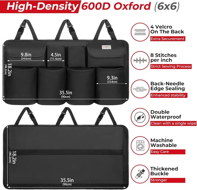 Detalle 2 de SURDOCA Kofferraum Organizer 8 Taschen