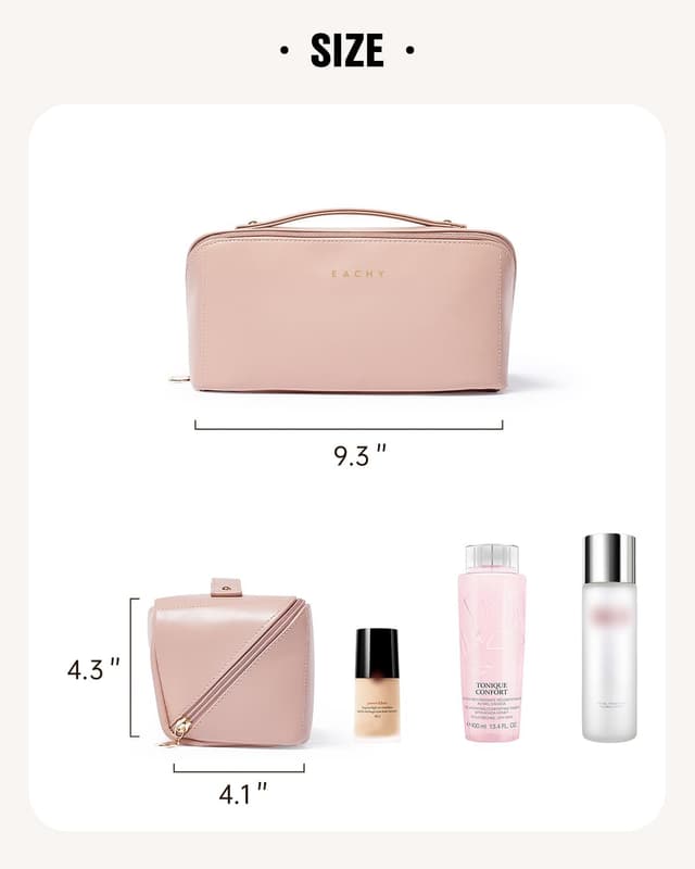 Detalle 2 de EACHY Travel Makeup Bag, 9.25-inch capacity