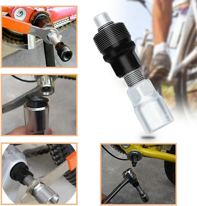 Detalle 2 de Fahrrad Kurbelabzieher & Tretlager-Werkzeug-Set (16 mm Schlüssel) zum Entfernen der Fahrradkurbel
