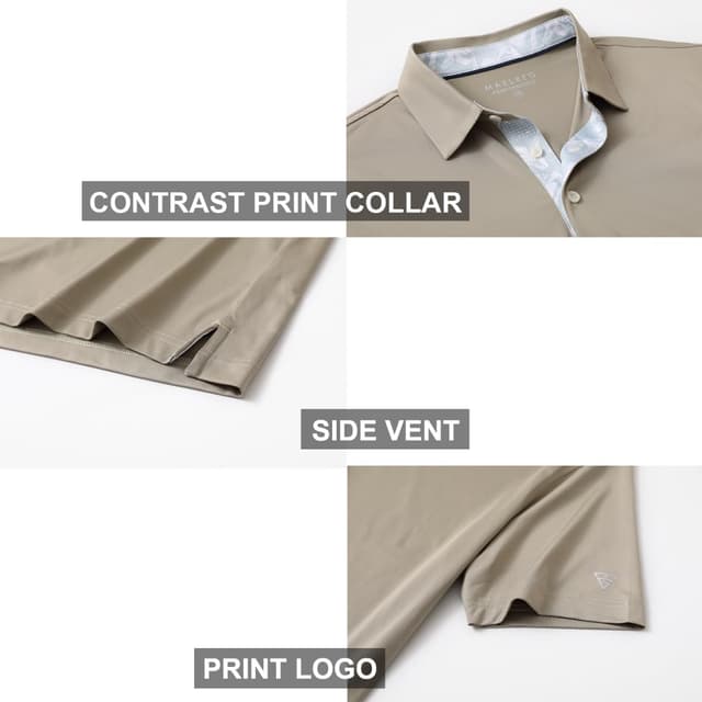 Detalle 2 de Mens Polo Shirts Dry Fit Performance