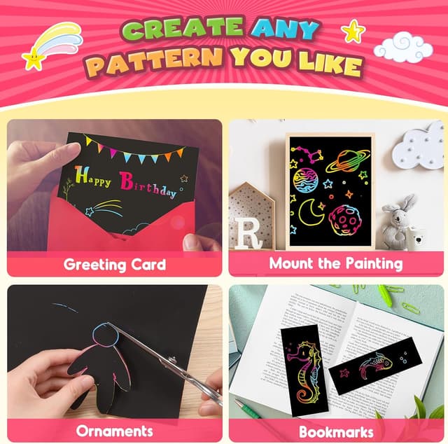 Thumbnail 3 de Scratch Art Notebook for Kids 3-10