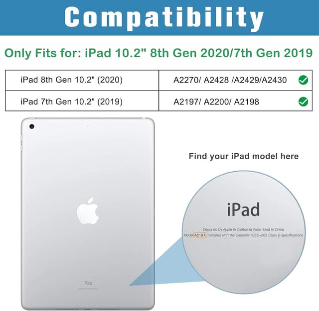 Detalle 2 de ProCase iPad 10.2 Case Slim Translucent Navy