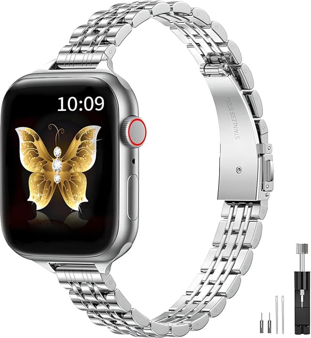 Thumbnail 6 de Originale cinturino sottile in metallo per Apple Watch 38/40/41/44/45/46/49 mm in acciaio inossidabile