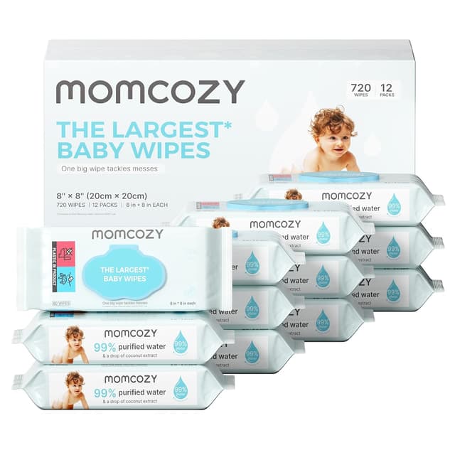 Imagen de Momcozy Baby Wipes Extra Large 99% Water, Unscented & Hypoallergenic en OfertitasTOP